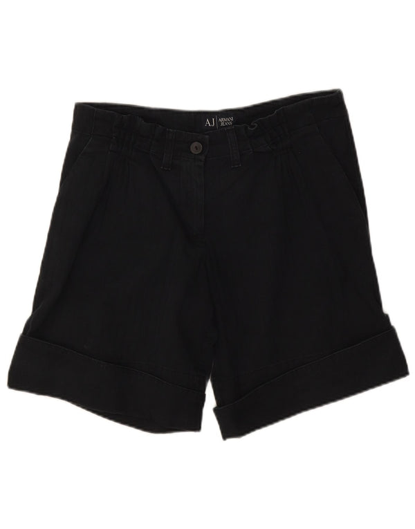 Damskie spodenki Chino Armani EU 40 Medium W27 Czarne, bawełniane w prążki