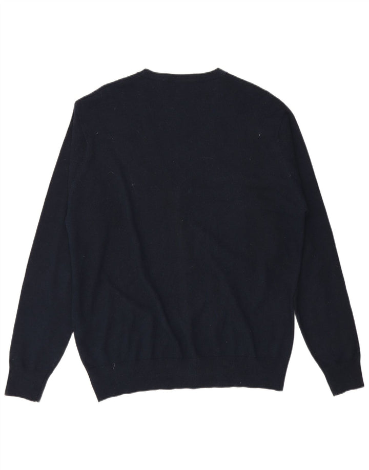 Sweter męski Trussardi IT 54 XL, granatowy, wełniany