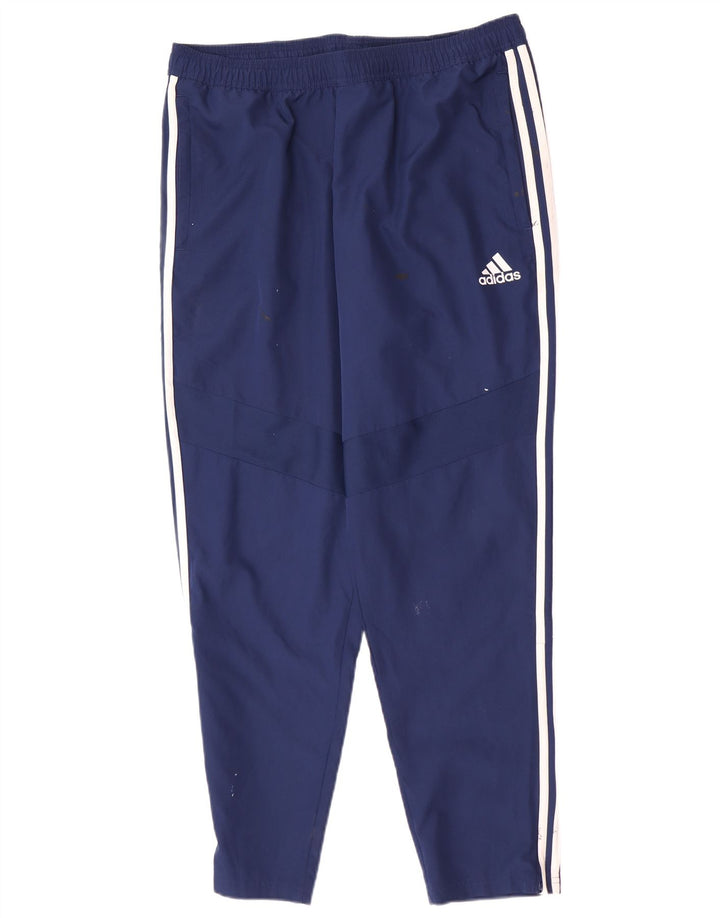 Męskie spodnie dresowe Adidas Climalite, duże, granatowe, z poliestru