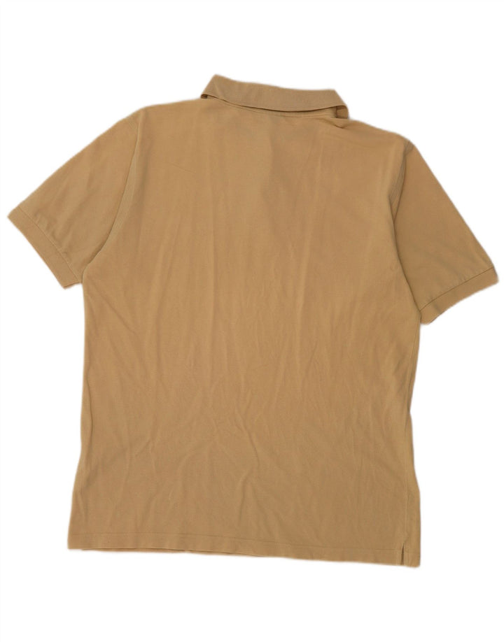 Męska koszulka polo TRUSSARDI JEANS, bawełniana, w kolorze średniego beżu