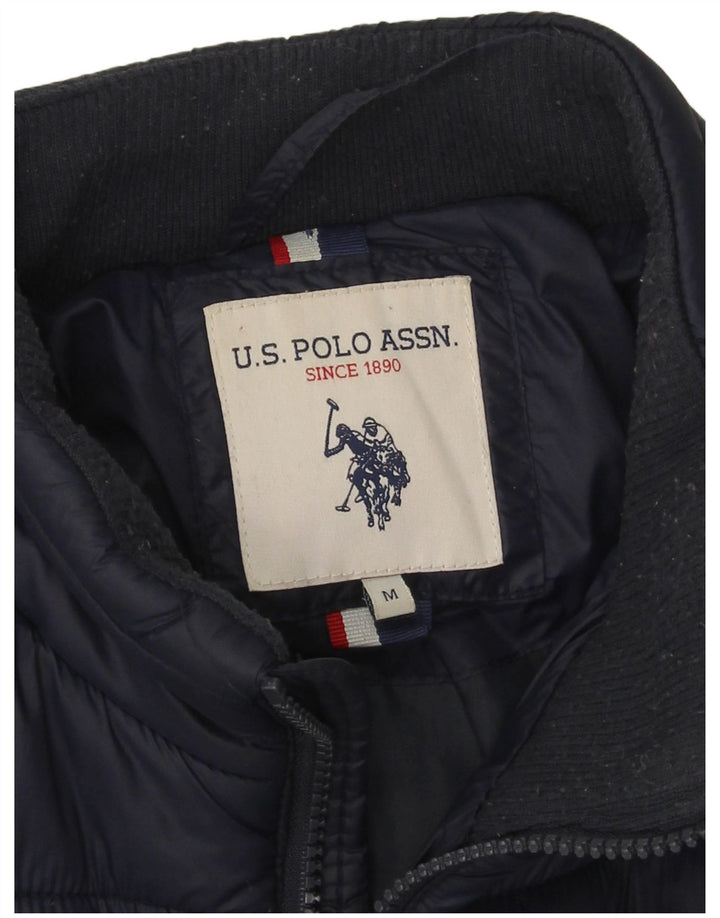 US Polo Assn. Męska ocieplana kurtka UK 38, średni granatowy nylon
