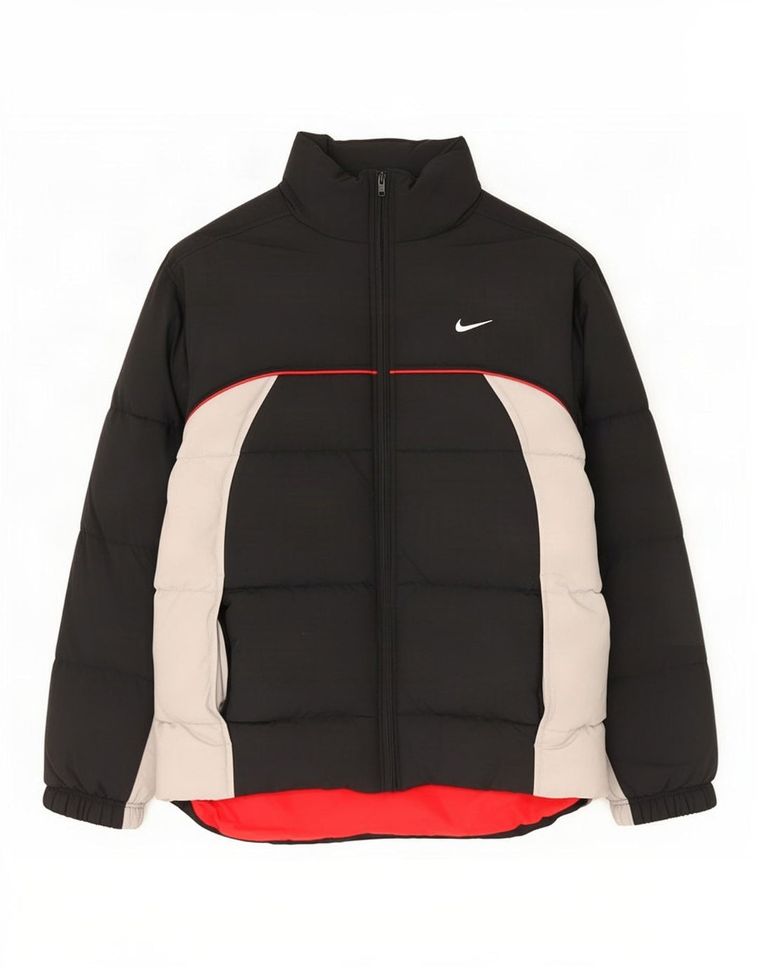 Męska kurtka Nike Graphic Padded Jacket UK 36/38 Mały czarny nylon z blokami kolorów