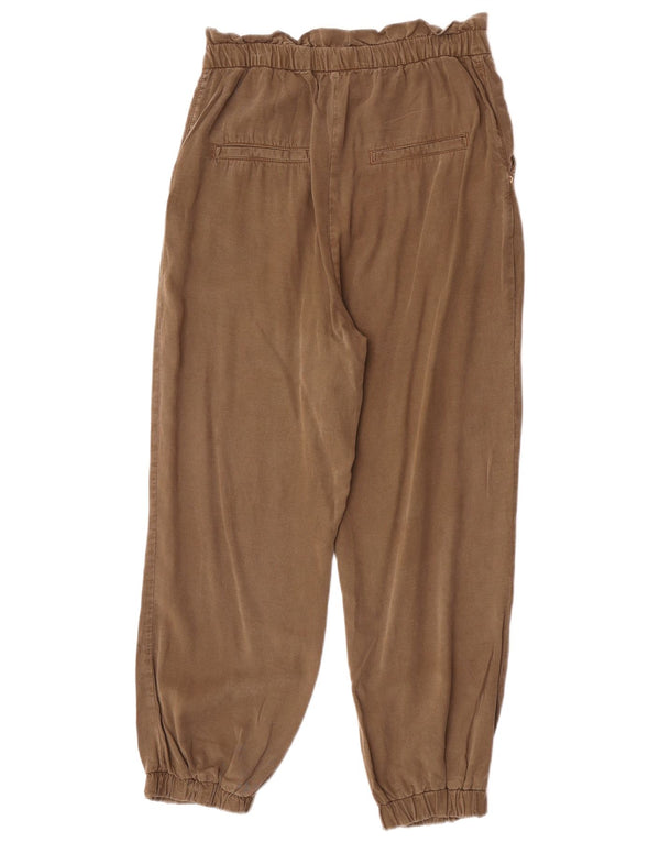 Damskie krótkie spodnie do biegania Zara z wysokim stanem, małe W26 L24 Khaki