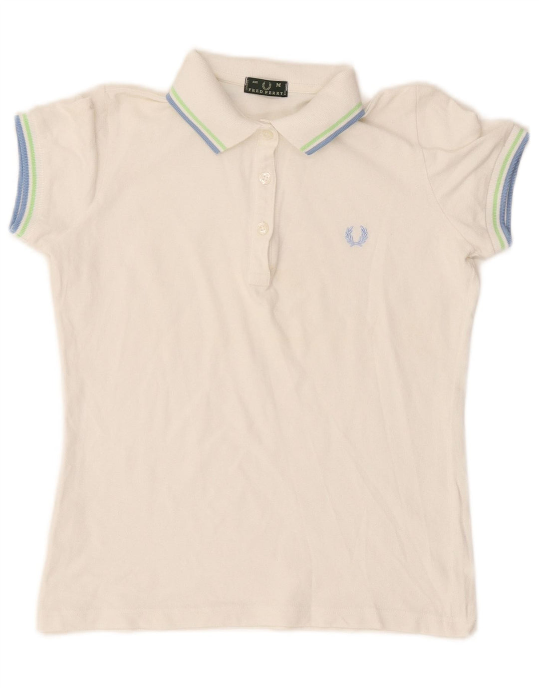 Damska koszulka polo Fred Perry UK 12, średnia biel