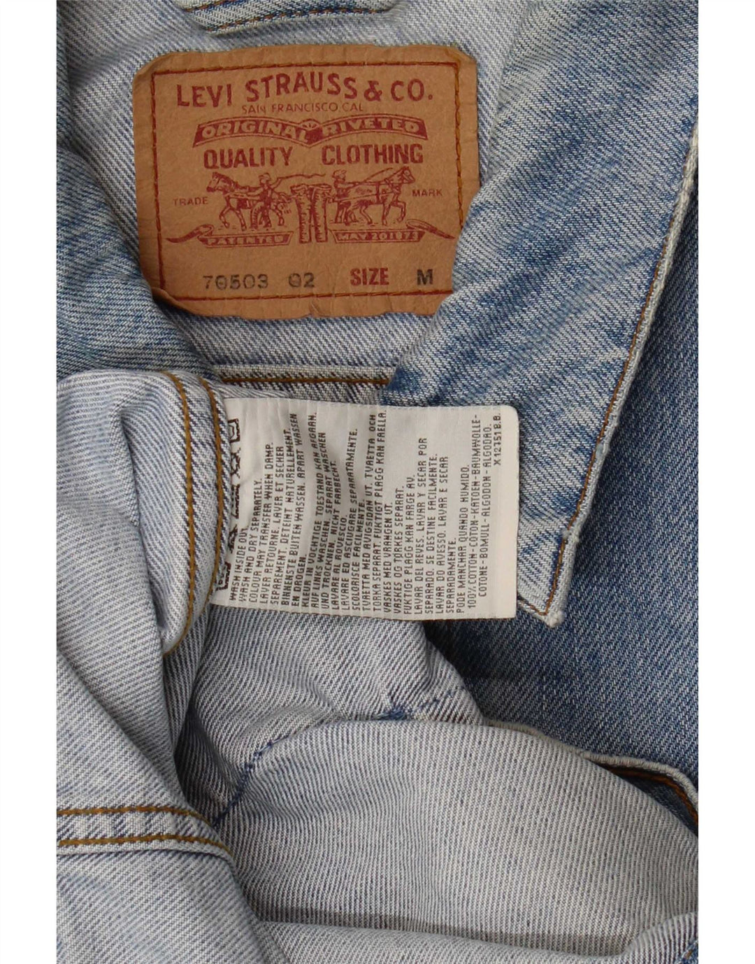 Męska kurtka dżinsowa Levi's 70503 UK 38 Średnio niebieska bawełniana