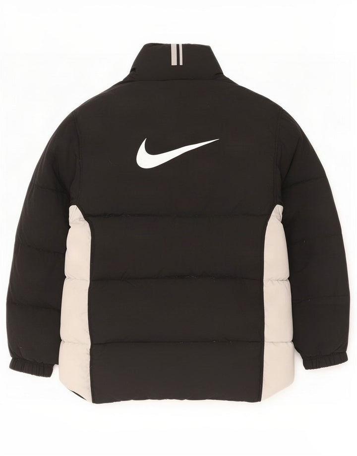 Męska kurtka Nike Graphic Padded Jacket UK 36/38 Mały czarny nylon z blokami kolorów