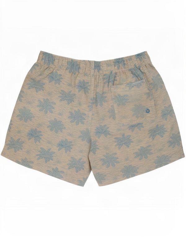 Męskie spodenki kąpielowe Maui Graphic 2XL Beżowy kwiatowy nylon