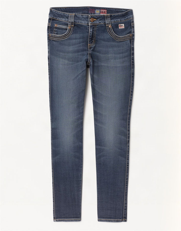 Damskie jeansy slim Roy Rogers W29 L27 Niebieskie bawełniane