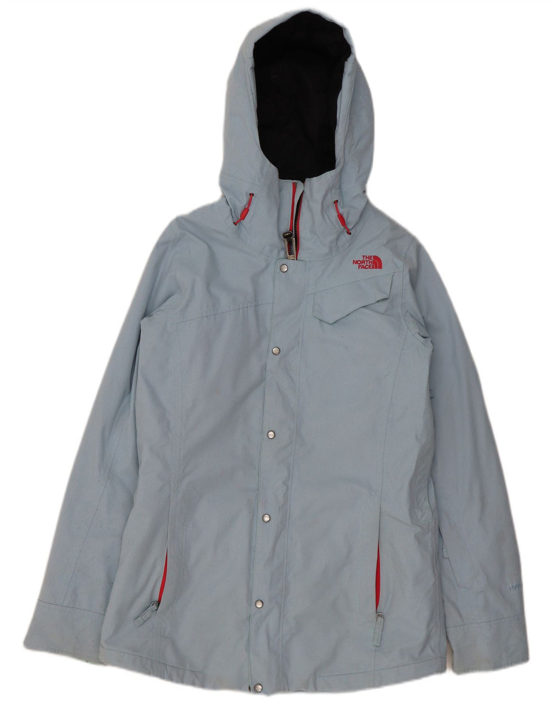 Damska kurtka wiatrówka The North Face z kapturem, oversize, UK 10, mała niebieska
