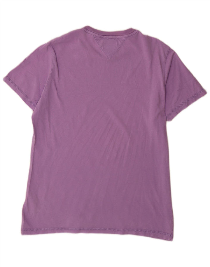 T-shirt męski Tommy Hilfiger Top, średni fiolet, bawełna