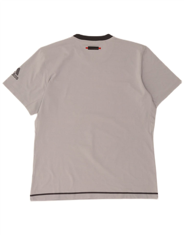 Adidas Męska koszulka graficzna Top XL Szary poliester