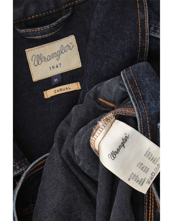 Męska kurtka dżinsowa Wrangler UK 42 XL, granatowa, bawełniana