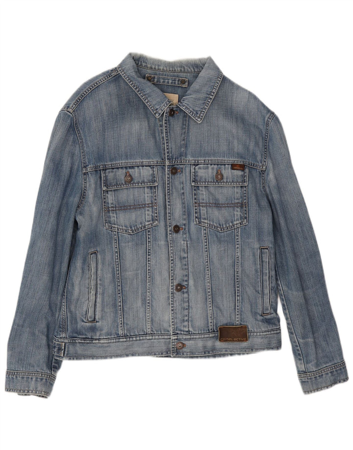 Męska kurtka dżinsowa Camel Active UK 38, średnia niebieska, bawełniana