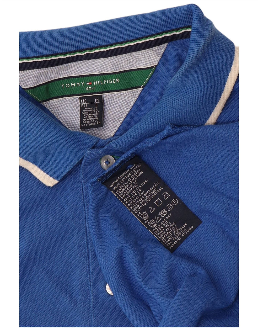 Męska koszulka polo Tommy Hilfiger w kolorze średnioniebieskim, bawełniana