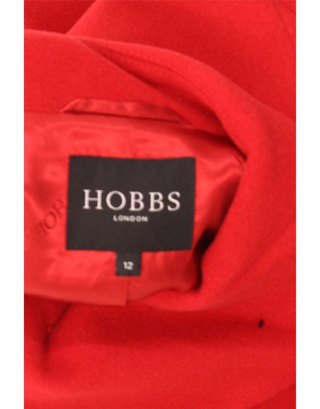 Płaszcz damski HOBBS UK 12, średni czerwony wełniany