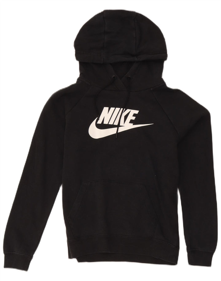 Męski sweter z kapturem Nike z grafiką, mały, czarny, bawełniany