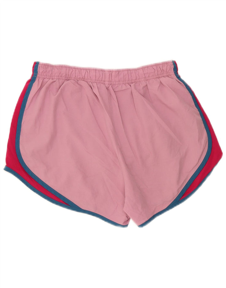 Damskie spodenki sportowe Nike Dri Fit UK 12, poliester w kolorze średniego różu