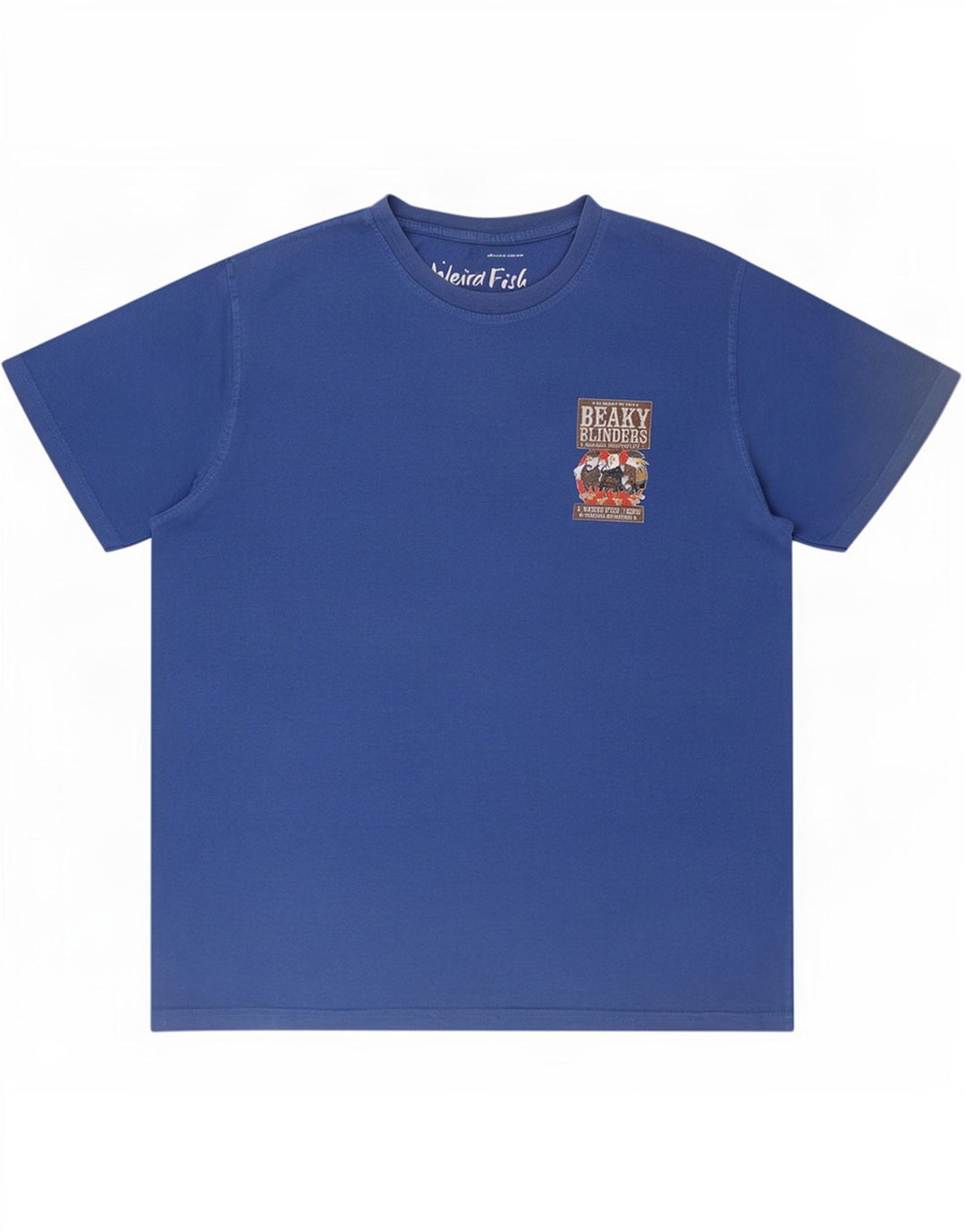 Męski T-shirt z grafiką Weird Fish, rozmiar XL, niebieski