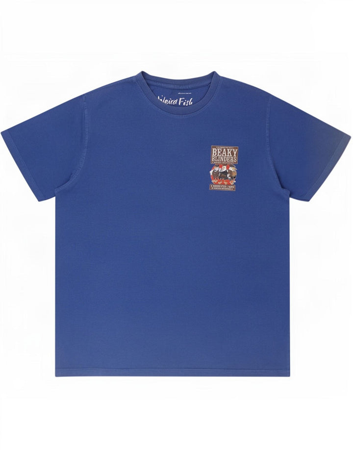 Męski T-shirt z grafiką Weird Fish, rozmiar XL, niebieski