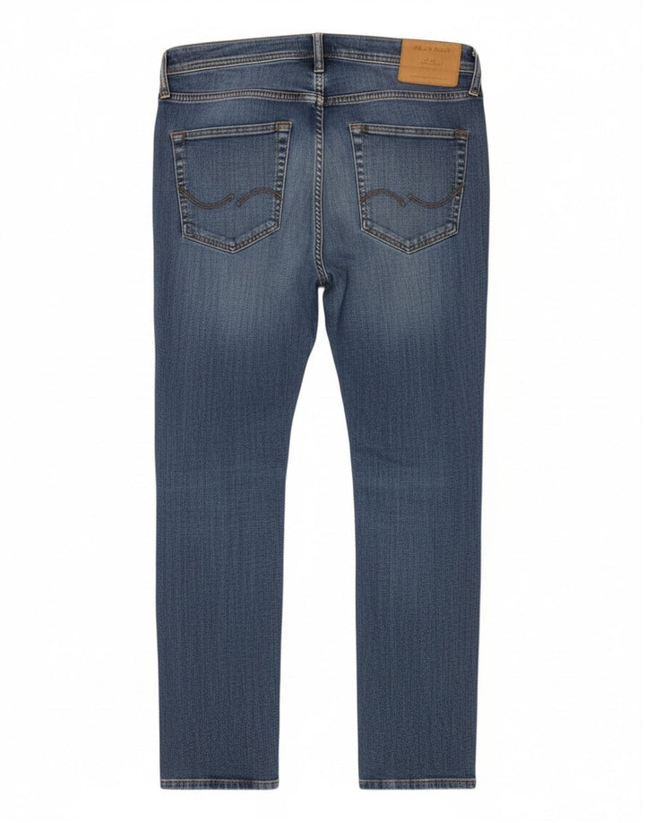 Męskie proste dżinsy Jack & Jones W30 L32 Niebieskie bawełniane