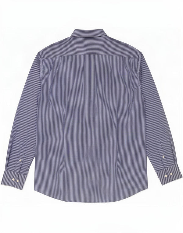 Koszula męska slim fit firmy Dack's 2XL, niebieska, bawełniana w prążki