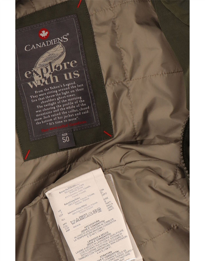 Kurtka męska Canadiens EU 50, duża, zielona, bawełniana