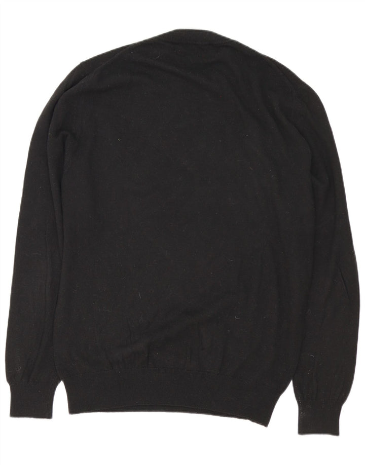 Męski sweter z okrągłym dekoltem Trussardi XL, czarny poliamid