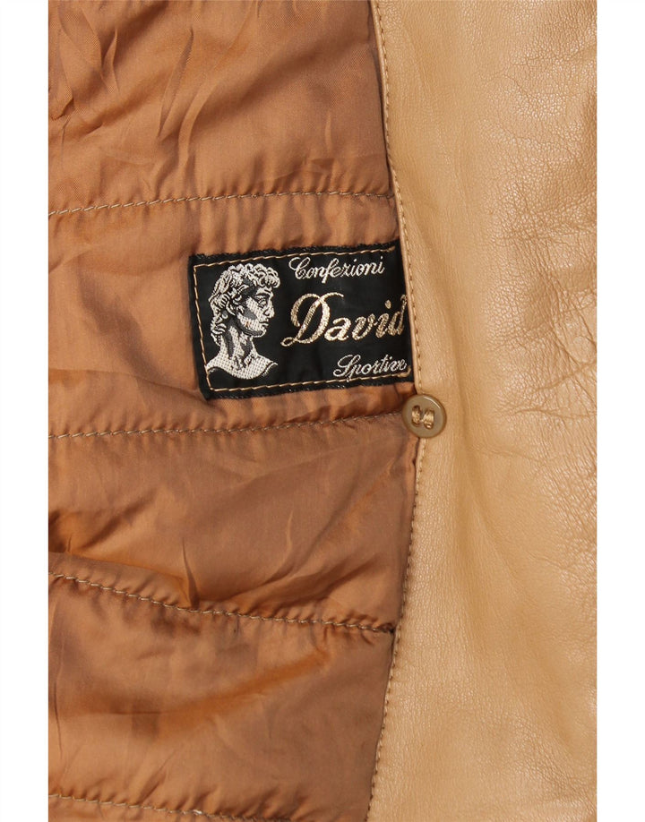 VINTAGE Womens Leather Jacket UK 18 XL Brown Vintage Vintage and Second-Hand Vintage from Messina Hembry 