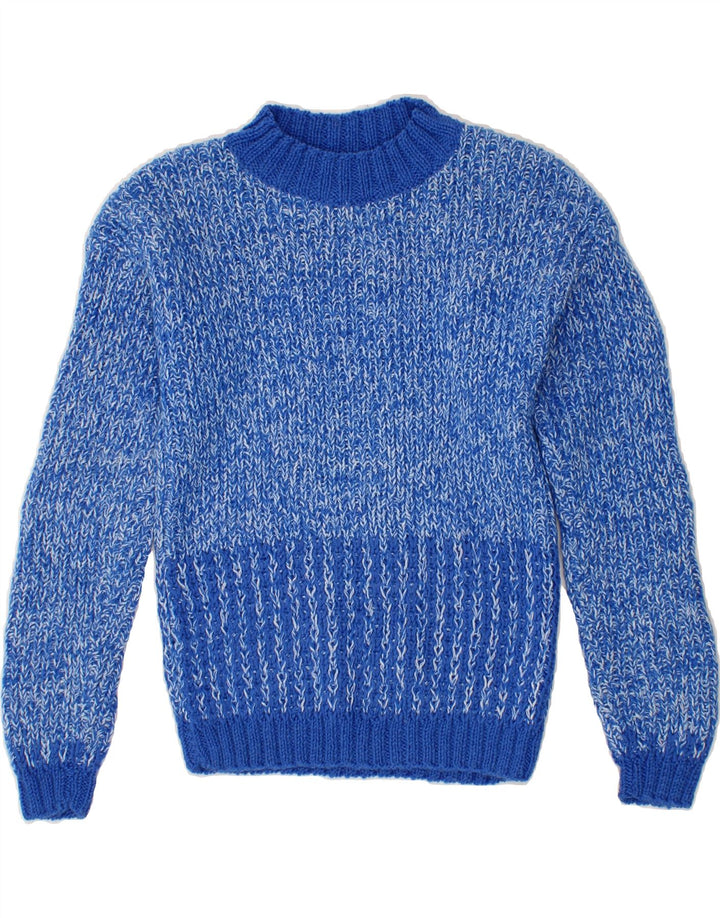 VINTAGE Womens Turtle Neck Jumper Sweater UK 8 Small Blue Vintage Vintage and Second-Hand Vintage from Messina Hembry 