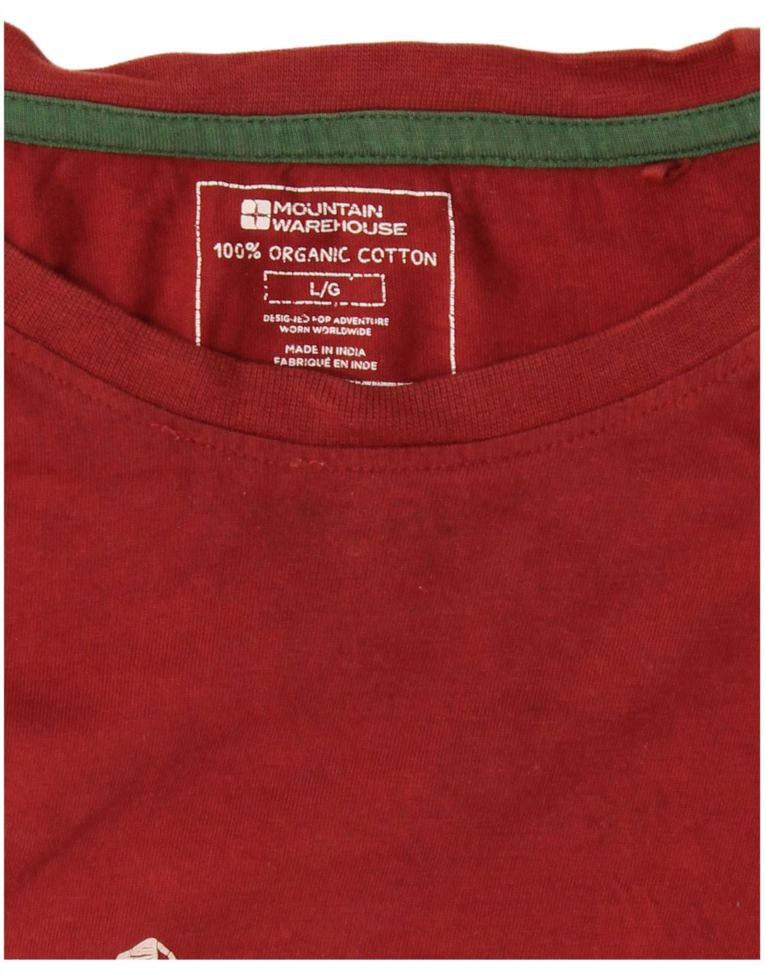 Męski T-shirt z grafiką MOUNTAIN WAREHOUSE, duży, bordowy, bawełniany