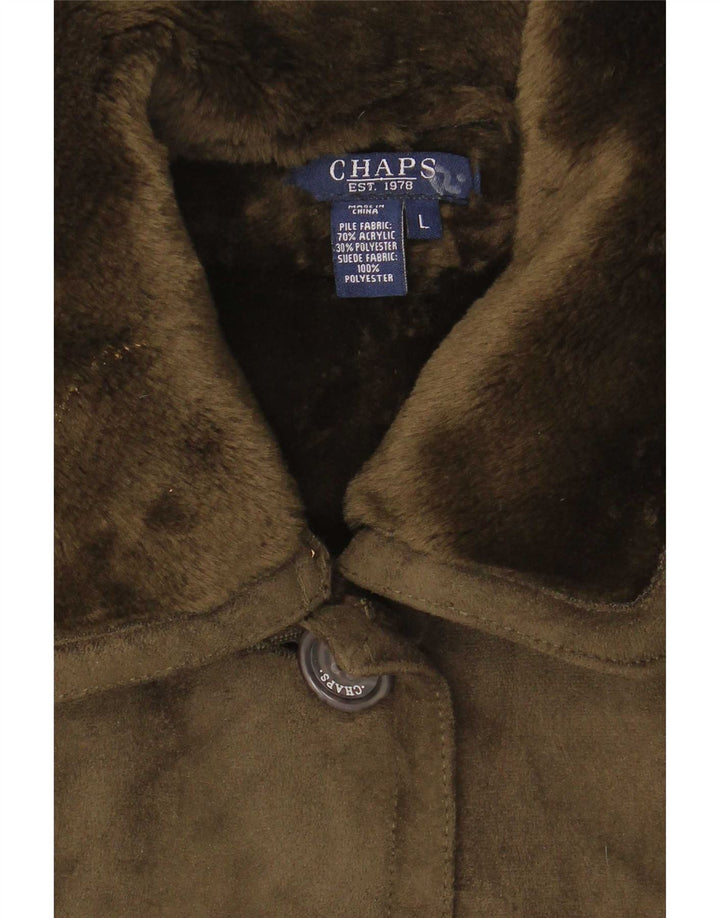 Damska kurtka Chaps Sherpa UK 14, duża, akrylowa khaki