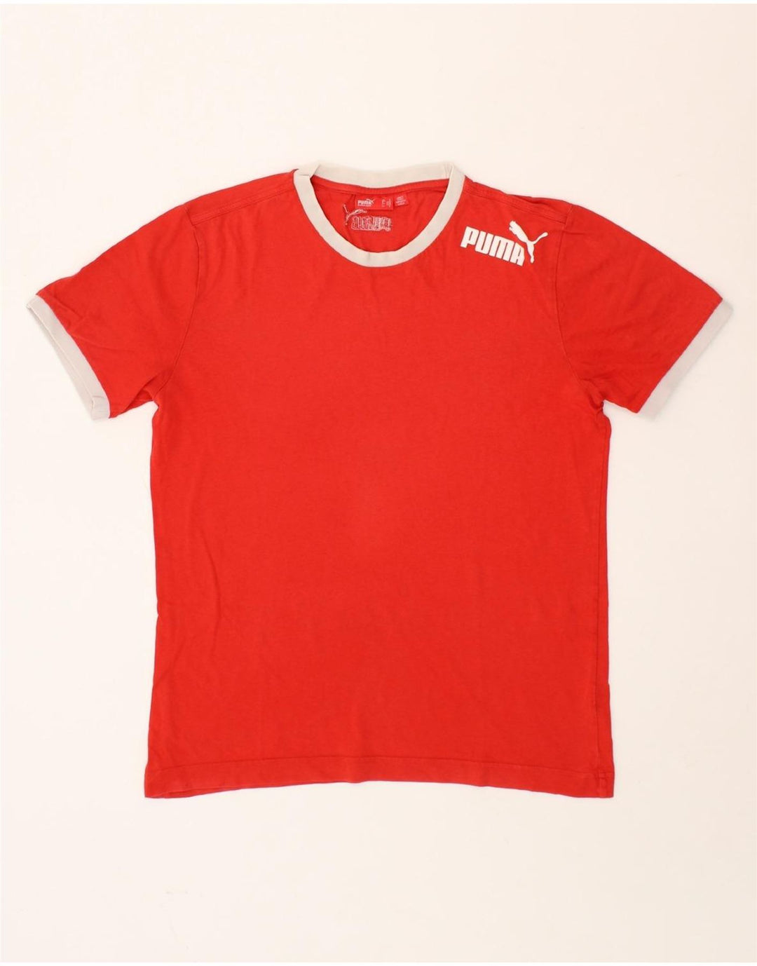 PUMA Mens T-Shirt Top Small Red Vintage Puma and Second-Hand Puma from Messina Hembry 