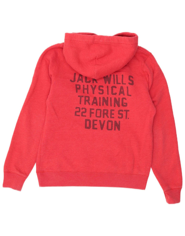 Damski sweter z kapturem Jack Wills, UK 12, średni czerwony, bawełniany