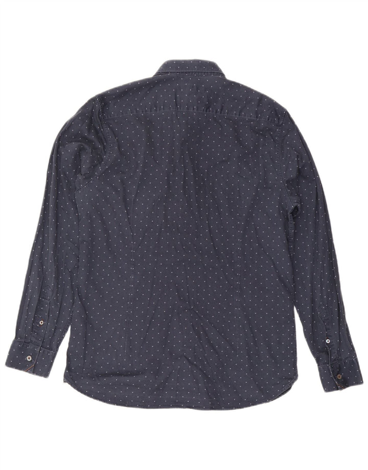 Koszula męska Ted Baker w abstrakcyjny wzór, rozmiar 4, duża, granatowa, bawełniana