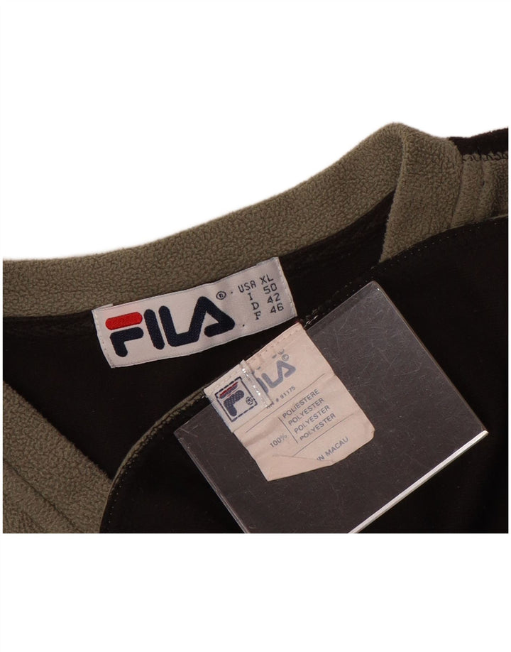 Damski sweter polarowy Fila UK 18 XL Szary poliester z blokami kolorów
