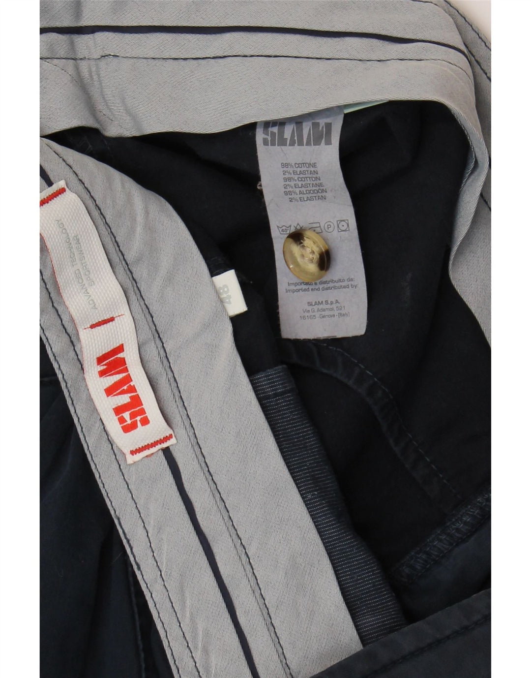 Męskie spodenki Chino Slam IT 48 Medium W38 Granatowa bawełna