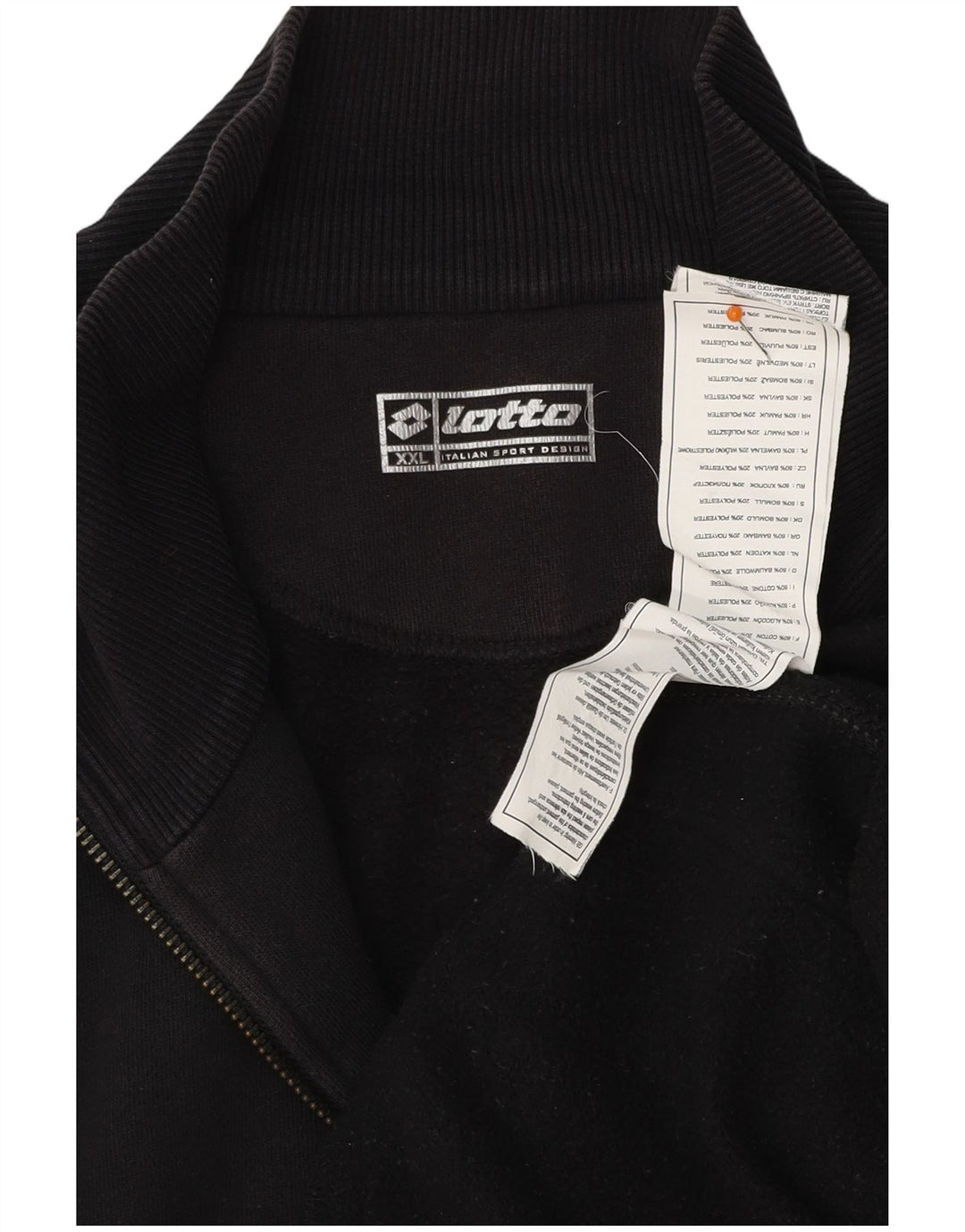 Kurtka męska dresowa LOTTO 2XL, czarna, bawełniana