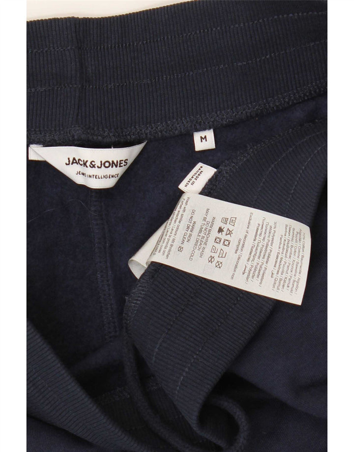 Męskie spodnie dresowe Jack & Jones z grafiką, średnie granatowe