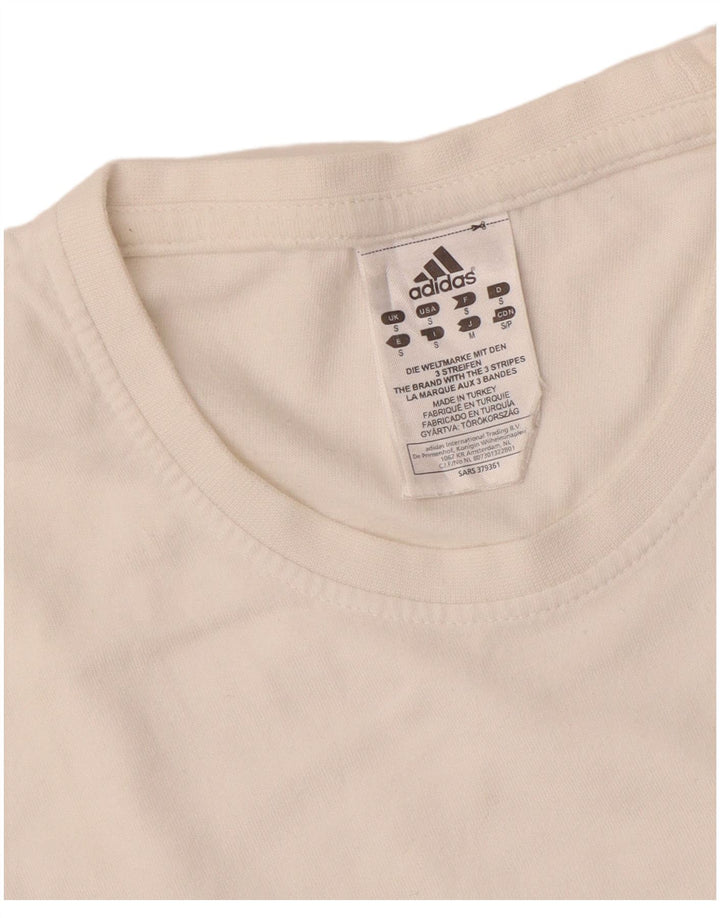 Męski T-shirt z grafiką ADIDAS, mały, biały
