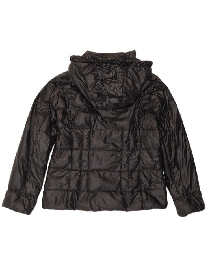 HENRY COTTONS Womens Hooded Padded Jacket IT 52 XL Black Polyamide