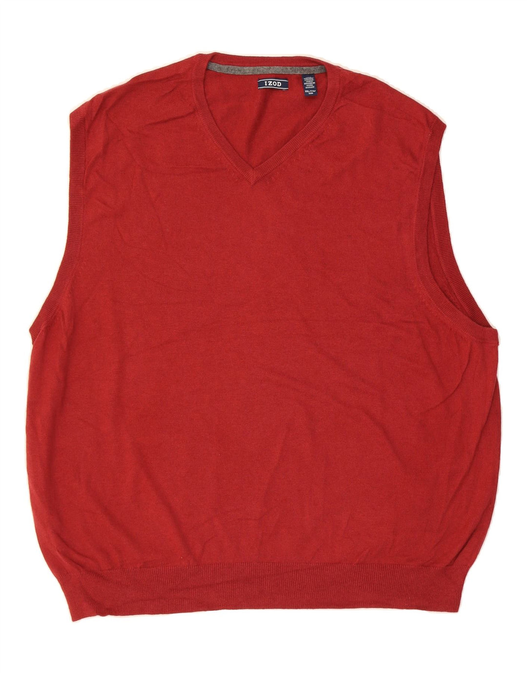IZOD Mens Vest Tank Top 2XL Red Cotton Vintage Izod and Second-Hand Izod from Messina Hembry 