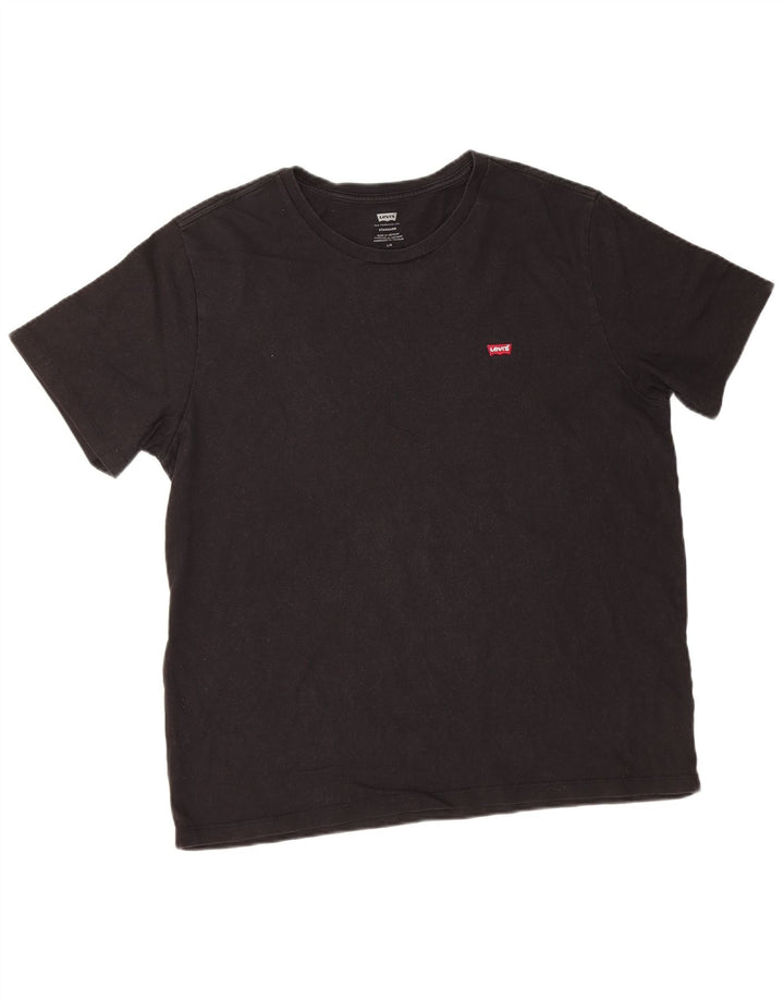 Męski standardowy T-shirt Levi's, duży, czarny, bawełniany