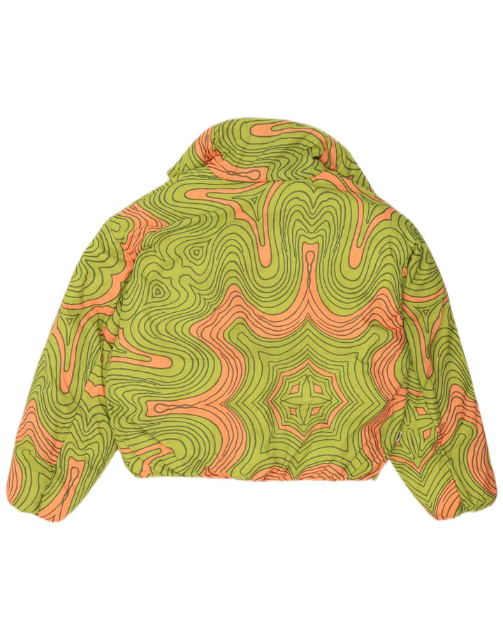 Obey Damska kurtka oversize z wyściółką UK 10, mała, zielona, z geometrycznego poliestru