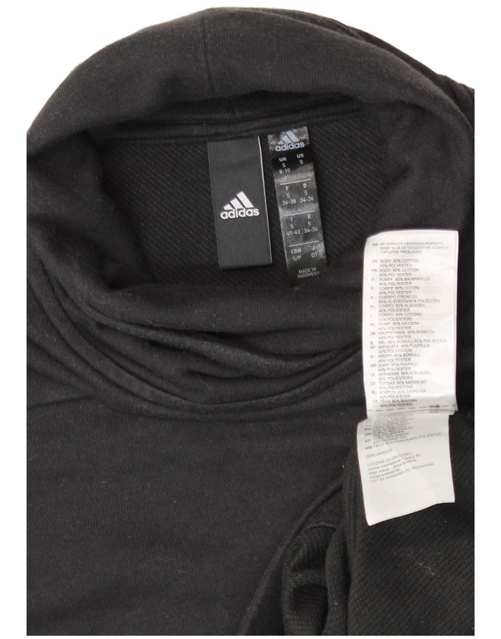 Damska bluza Adidas Graphic Jumper UK 8/10 Mała czarna bawełna