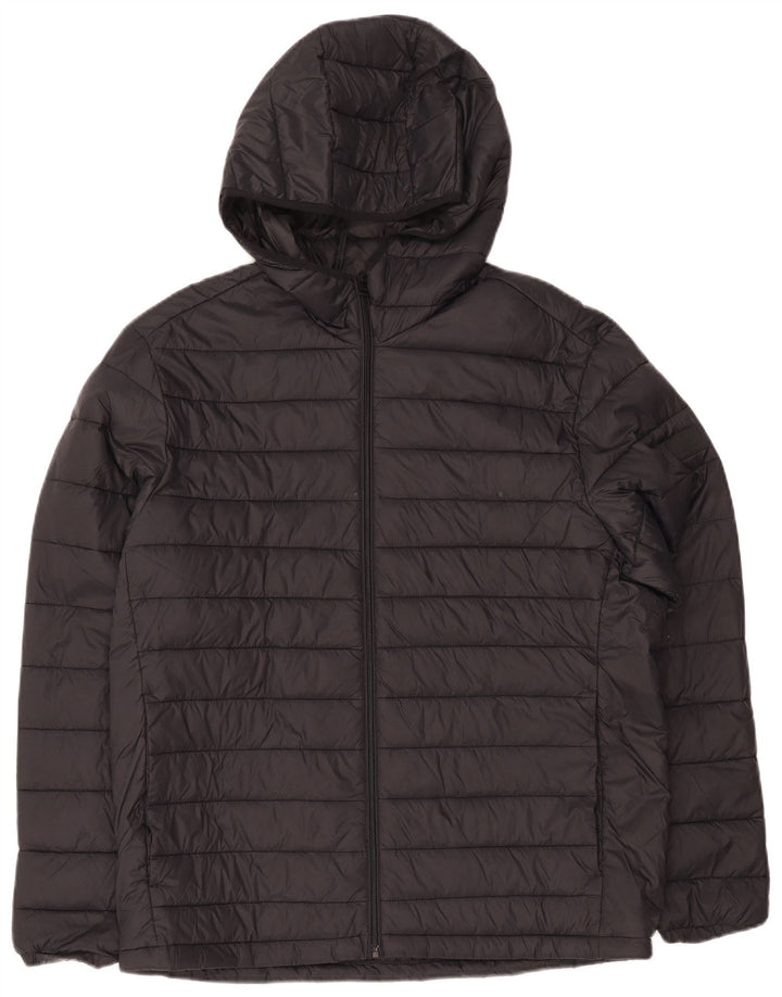 Męska ocieplana kurtka z kapturem Jack & Jones UK 42 XL, czarna