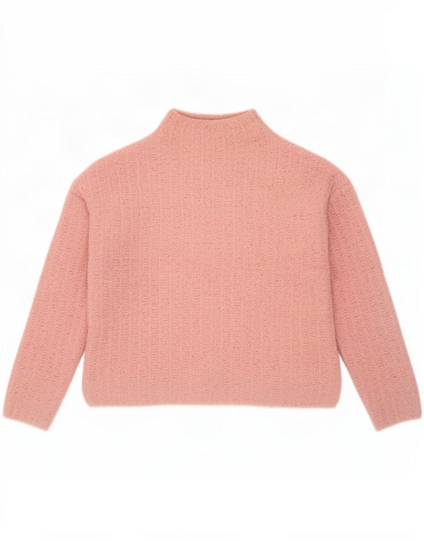 Damski sweter Massimo Dutti z golfem UK 6 XS, różowy poliamid