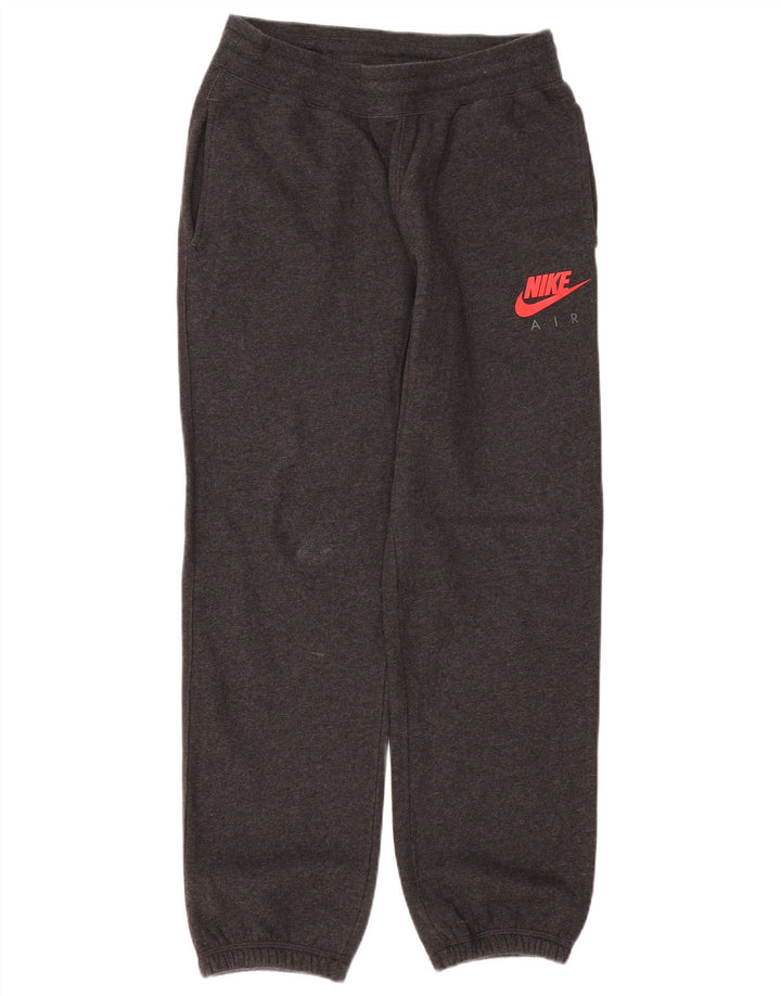 Męskie spodnie dresowe Nike z grafiką, średnioszare, bawełniane