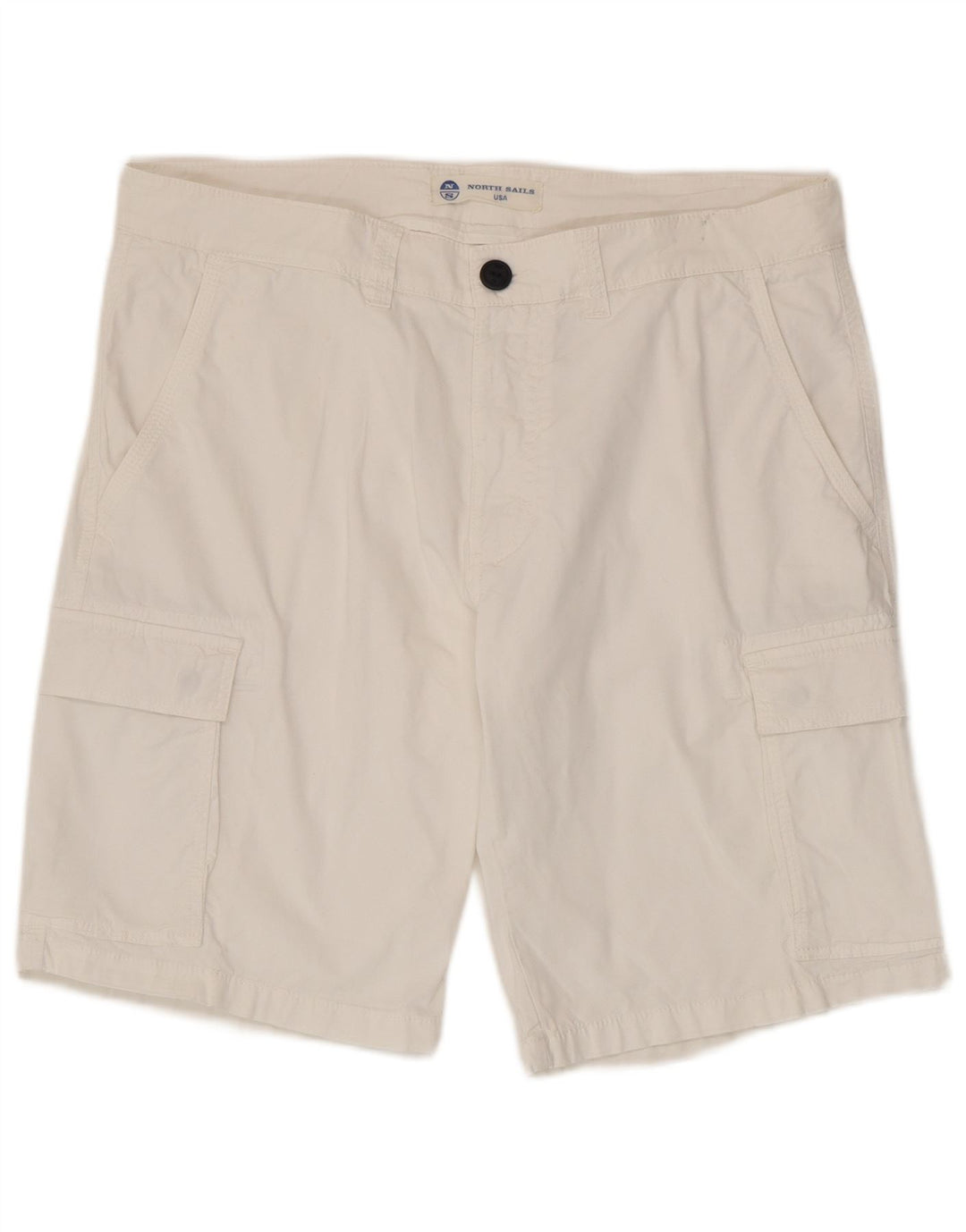 Męskie spodenki cargo North Sails W36, duże, białe, bawełniane