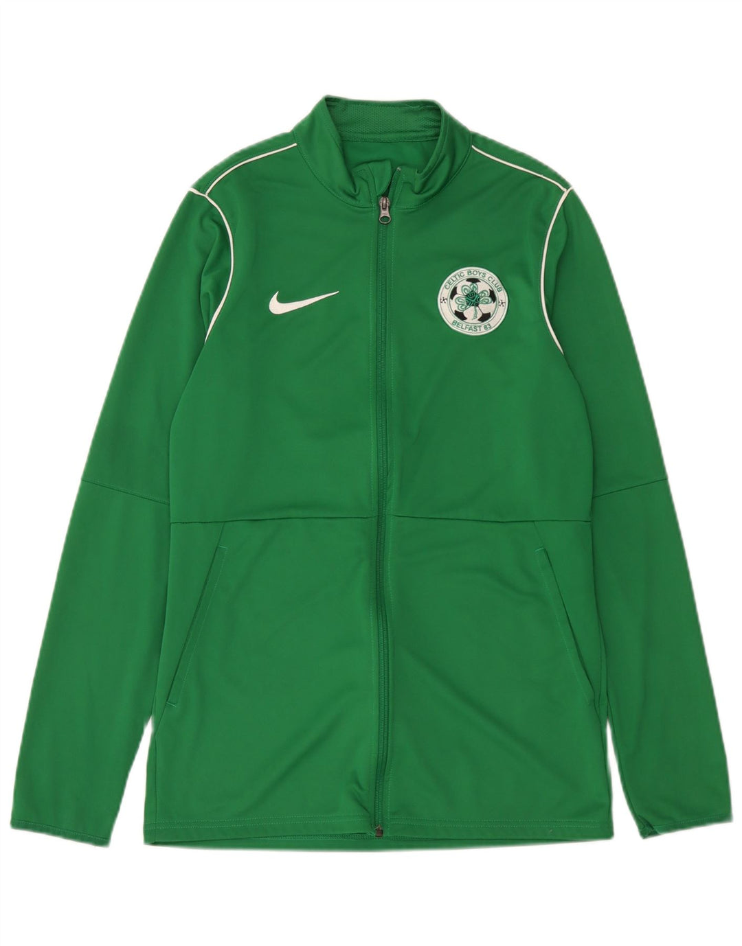Męska kurtka dresowa Nike Dri Fit, średni zielony poliester