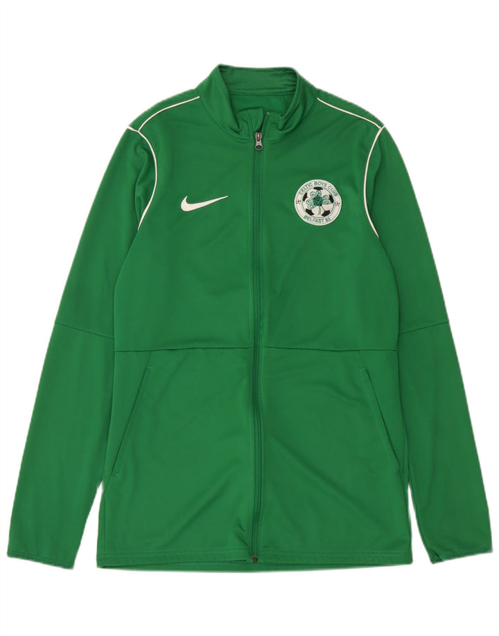 Męska kurtka dresowa Nike Dri Fit, średni zielony poliester